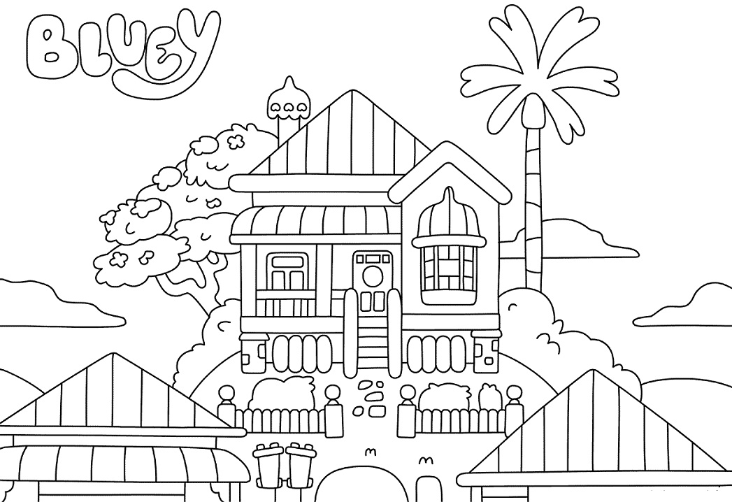 Bluey's House Coloring Game Bluey's House
