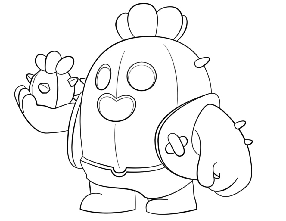 Brawl Stars Spike Coloring Game Brawl Stars Spike