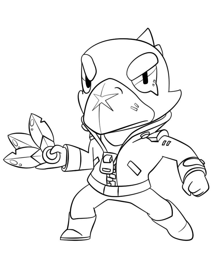 Brawl Stars Crow Coloring Game Brawl Stars Crow