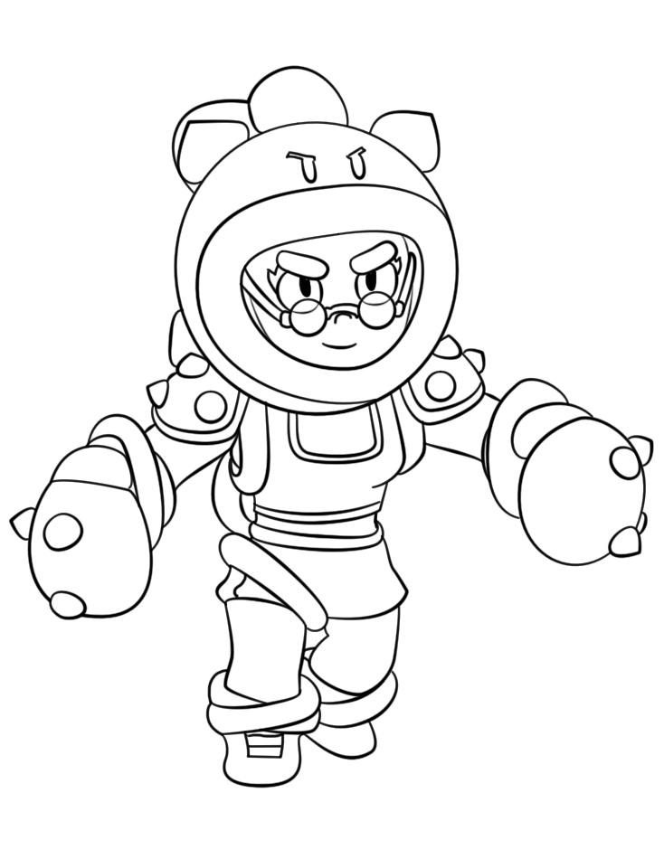 Brawl-Stars-Rosa Coloring Game Brawl-Stars-Rosa