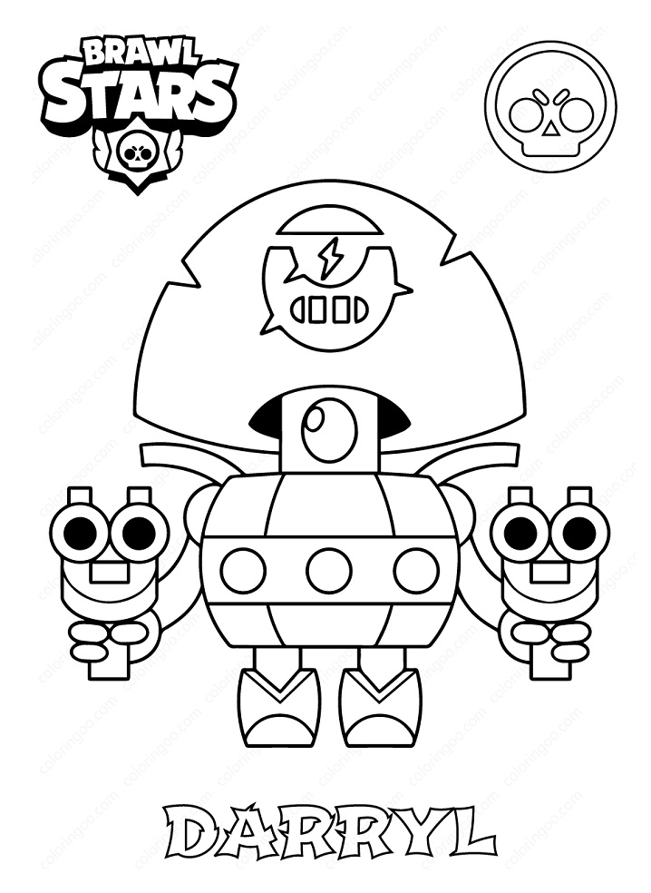Brawl Stars Darryl Coloring Game Brawl Stars Darryl