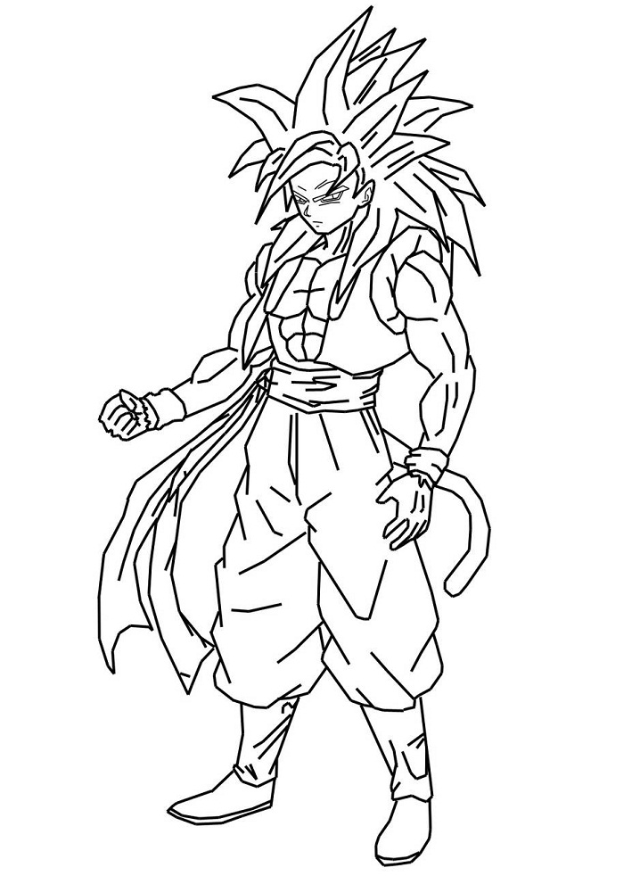 Gogeta SSJ4 Sketch Coloring Game Gogeta SSJ4 Sketch
