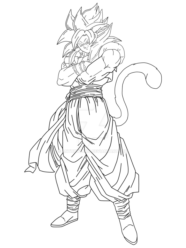 Cool SSJ4 Gogeta Coloring Game Cool SSJ4 Gogeta
