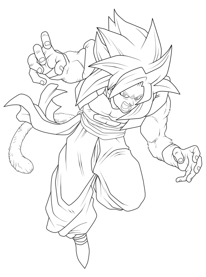 Angry SSJ4 Gogeta Coloring Game Angry SSJ4 Gogeta