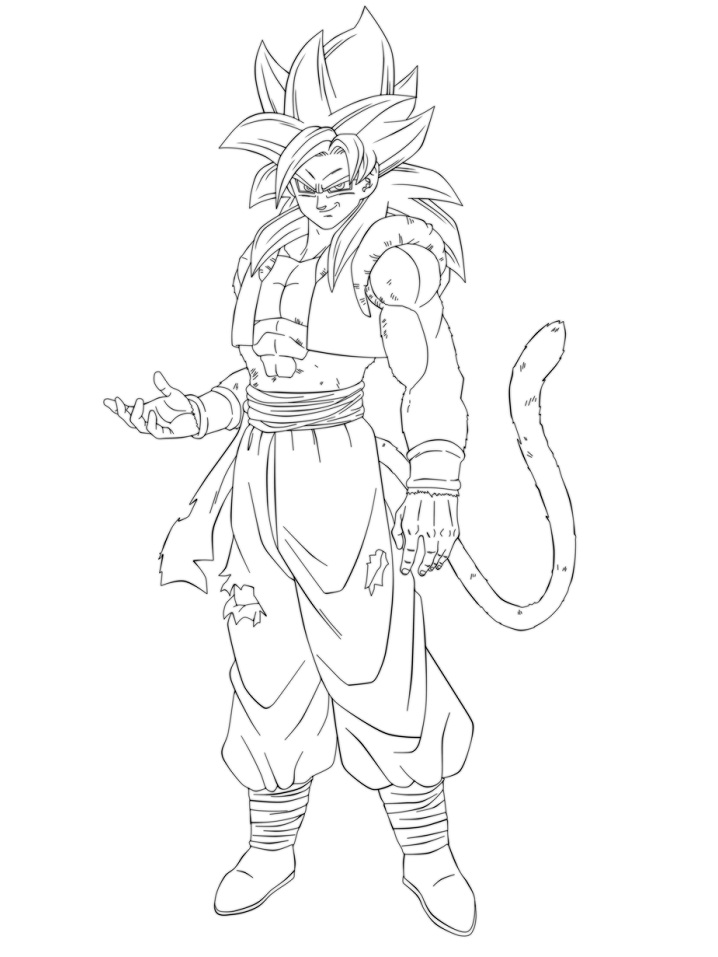 SSJ4 Gogeta Smiling Coloring Game SSJ4 Gogeta Smiling