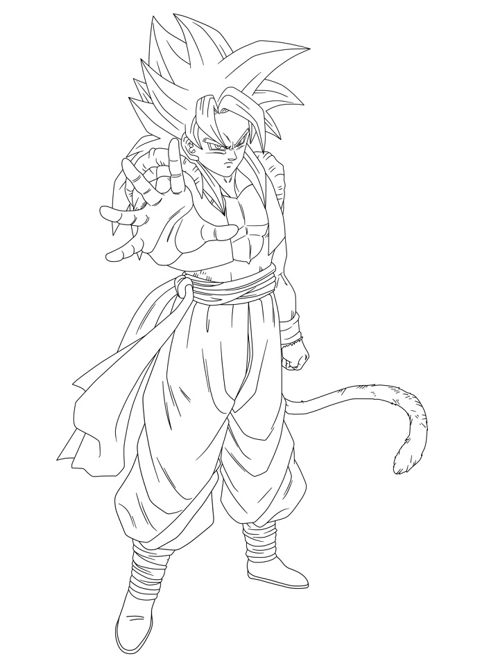 SSJ4 Gogeta Looks Angry Coloring Game SSJ4 Gogeta Looks Angry