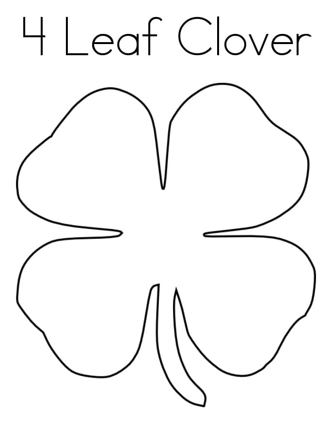 4 Leaf Clover Coloring Game 4 Leaf Clover