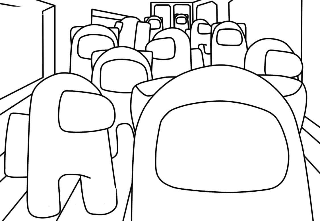 Among Us 5 Coloring Game Among Us 5