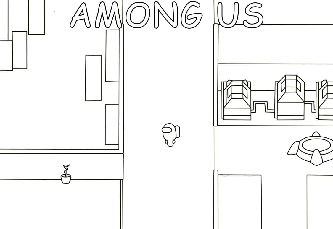 Among Us Big Ship Coloring Game Among Us Big Ship