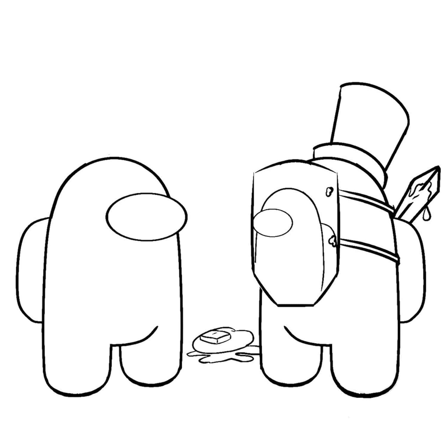 Among Us Cosmonaut and Impostor Coloring Game Among Us Cosmonaut and Impostor