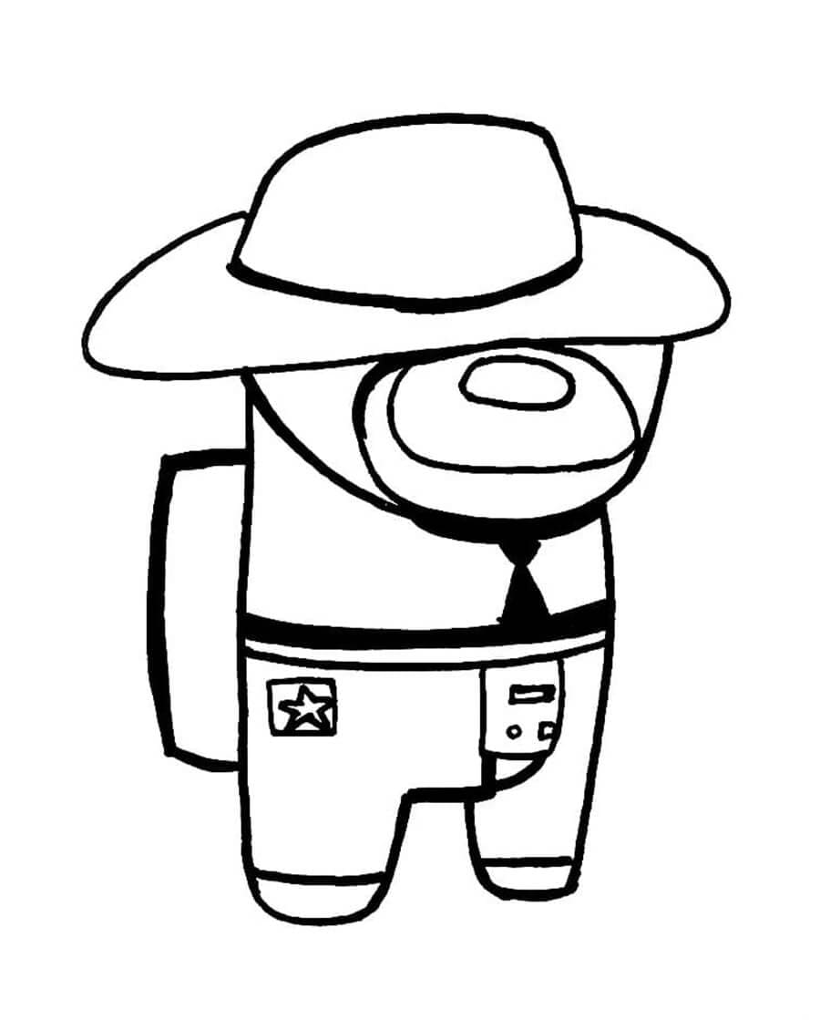 Among Us Cowboy Coloring Game Among Us Cowboy