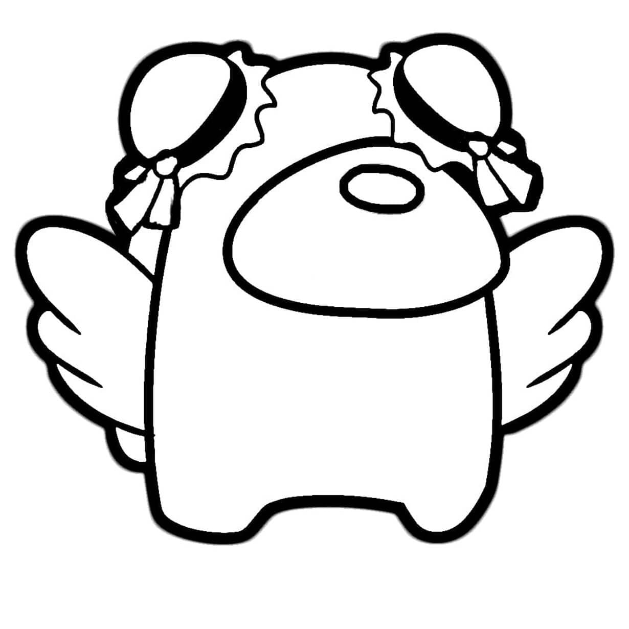 Among Us Cutie with wings Coloring Game Among Us Cutie with wings