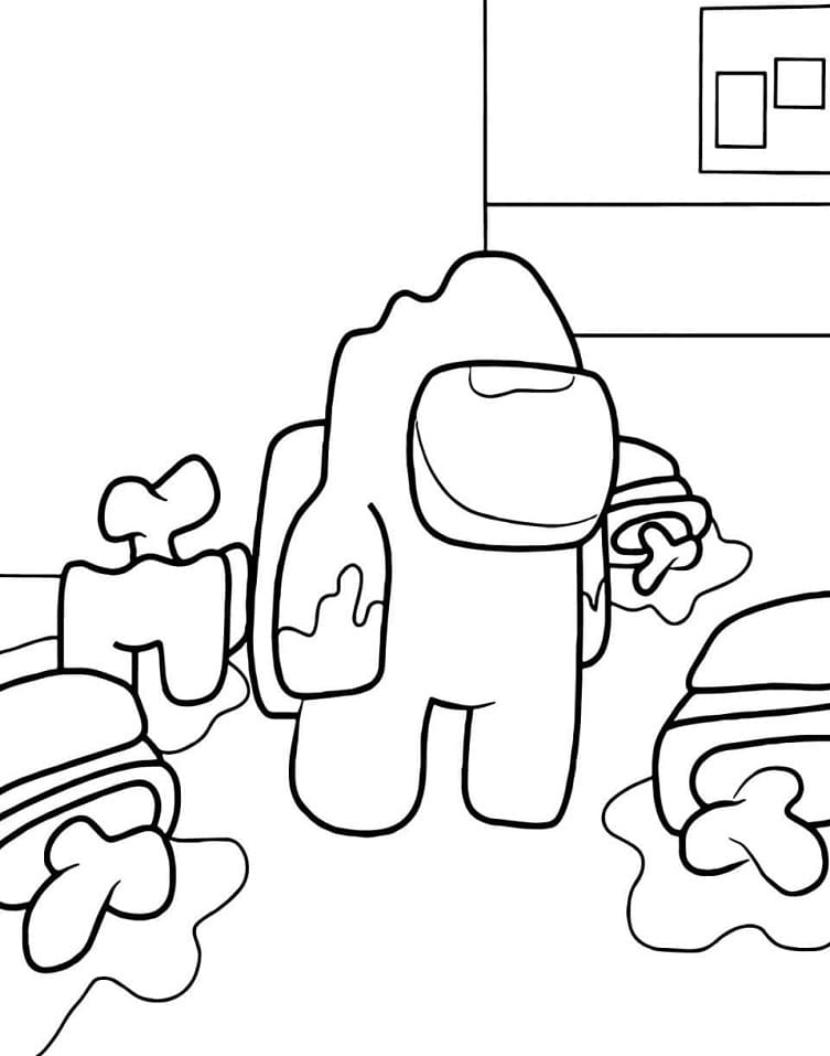Among Us Death Coloring Game Among Us Death