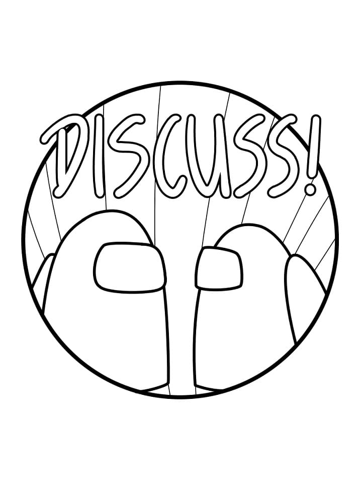 Among Us Discuss Coloring Game Among Us Discuss