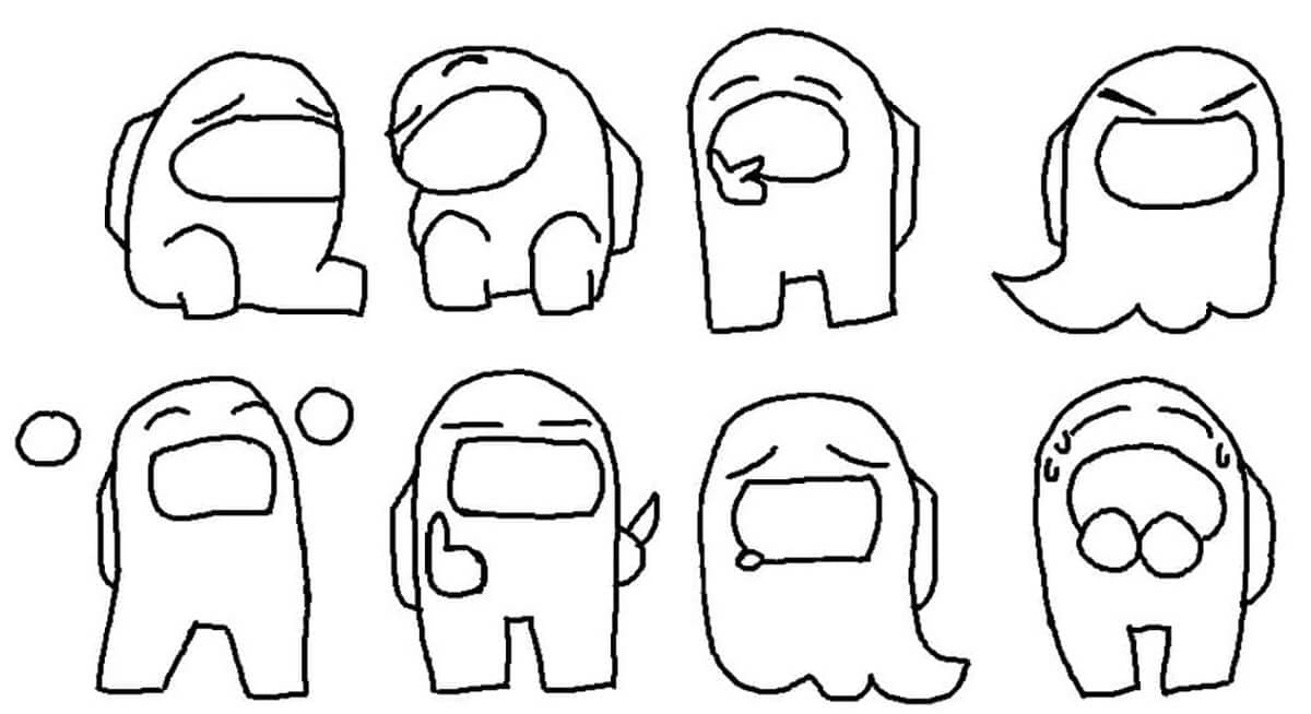 Among Us Emotion Coloring Game Among Us Emotion