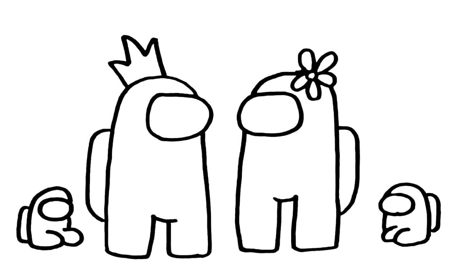Among Us Family Coloring Game Among Us Family