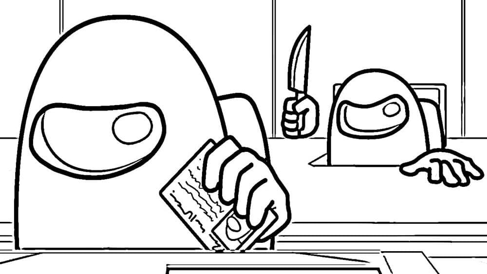 Among Us Fighting 2 Coloring Game Among Us Fighting 2