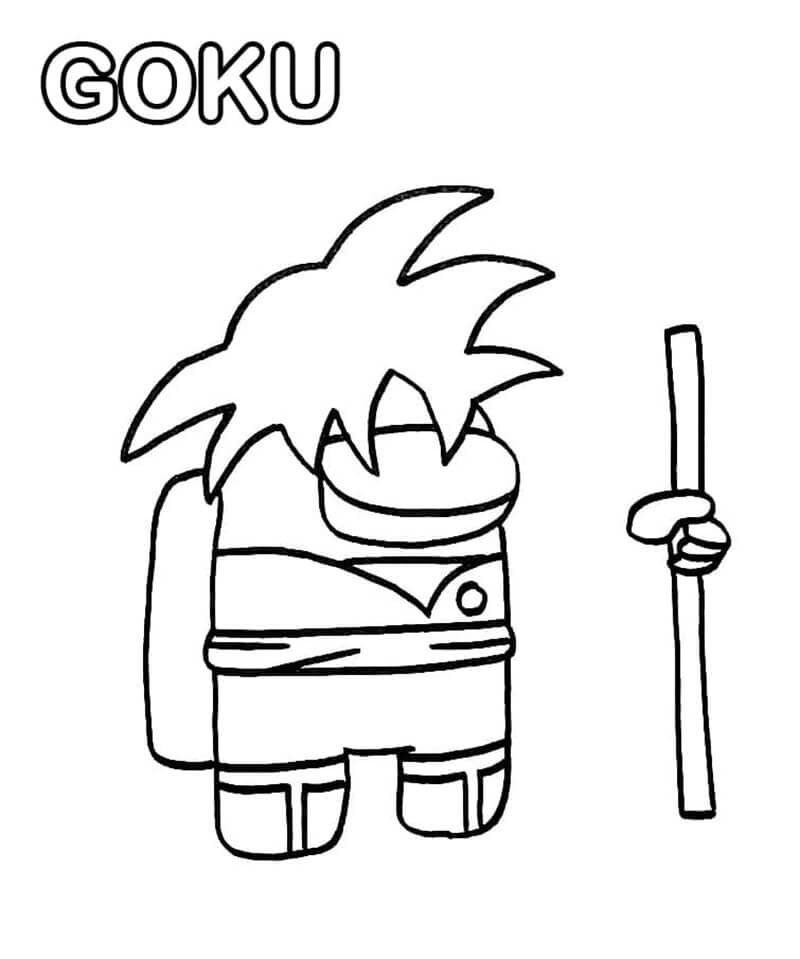 Among Us Goku Coloring Game Among Us Goku