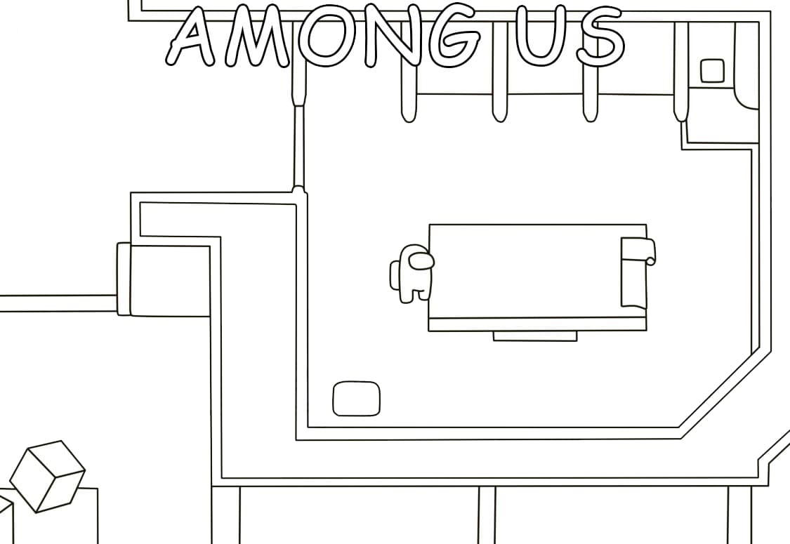 Among Us in Spaceship Coloring Game Among Us in Spaceship