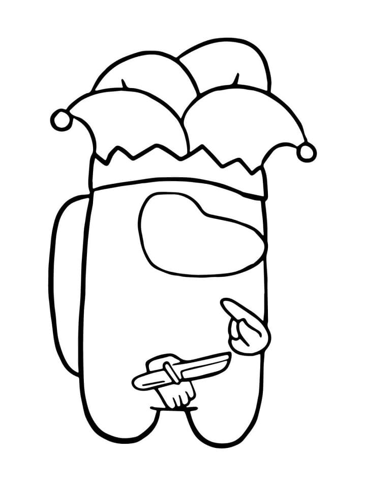 Among Us Jester Coloring Game Among Us Jester