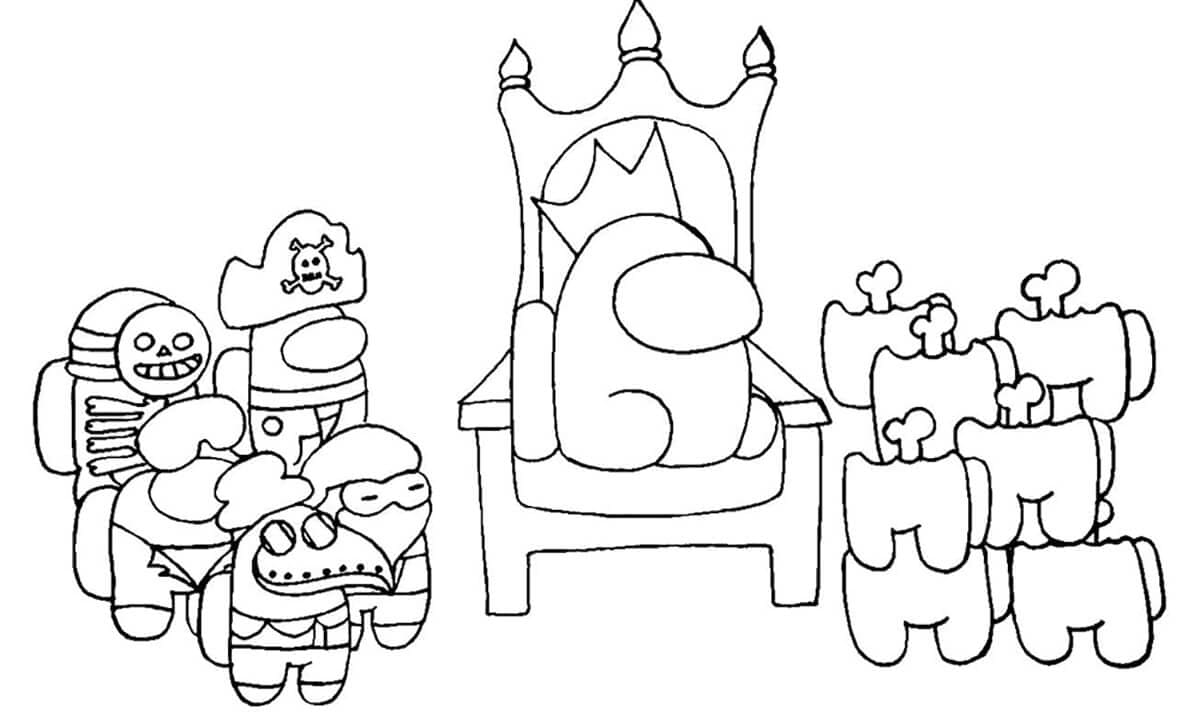 Among Us King Coloring Game Among Us King