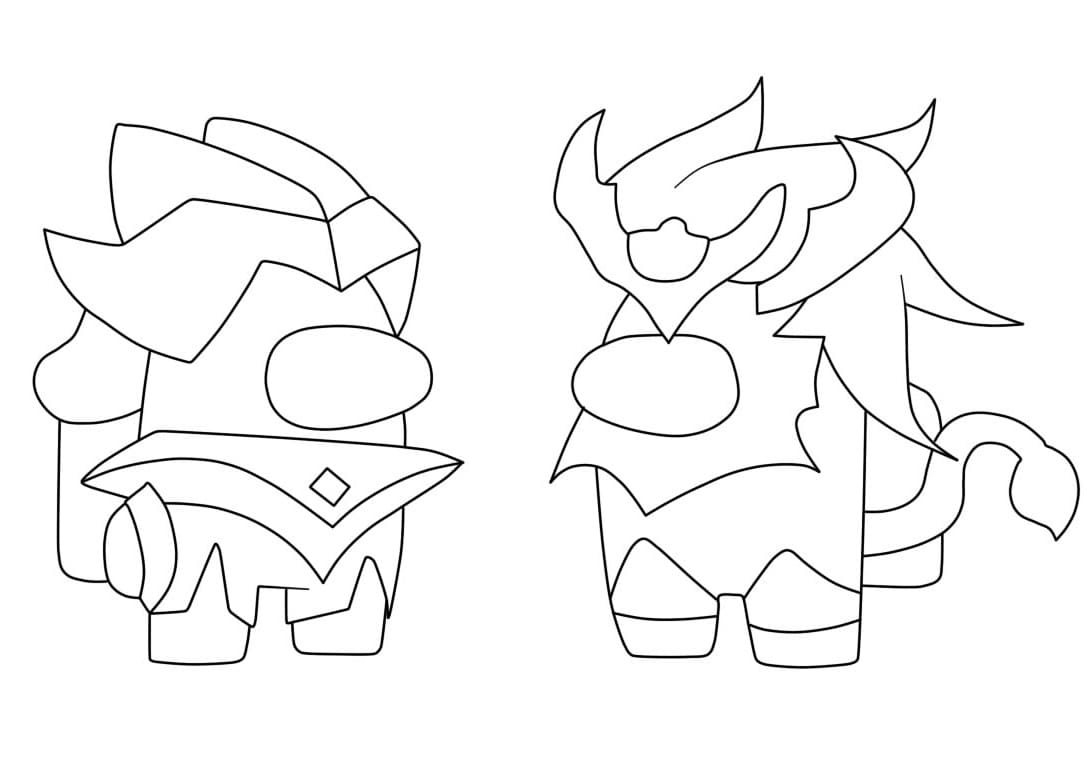 Among Us Lol Skins Coloring Game Among Us Lol Skins