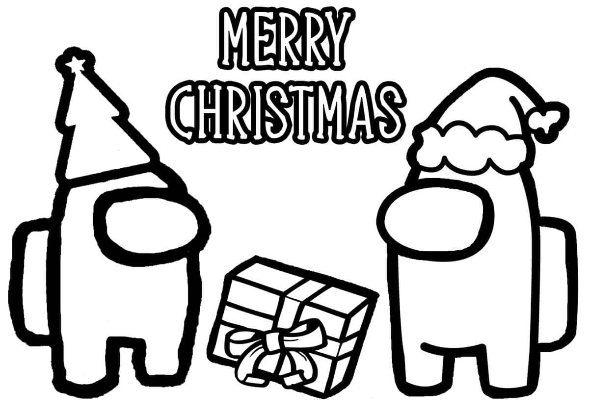 Among Us Merry Christmas Coloring Game Among Us Merry Christmas