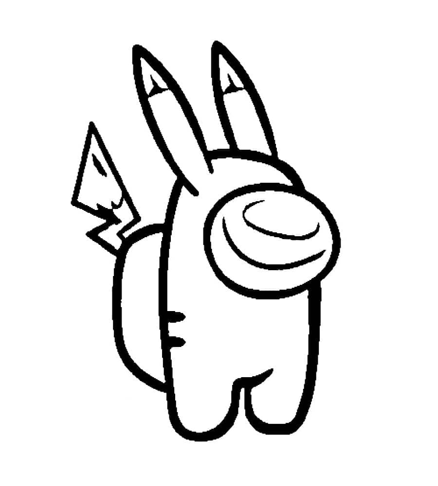 Among Us Pikachu Coloring Game Among Us Pikachu