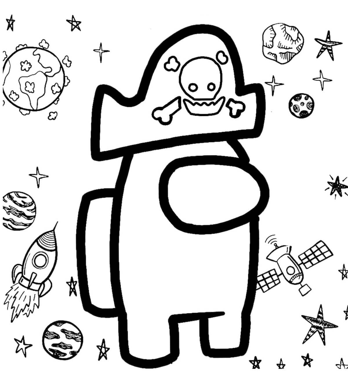 Among Us Pirate Coloring Game Among Us Pirate