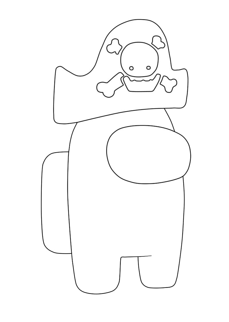 Among Us Pirate Hat Coloring Game Among Us Pirate Hat