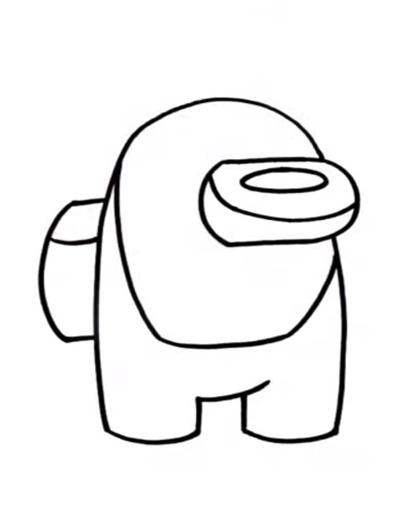 Among Us Red Crewmate Coloring Game Among Us Red Crewmate