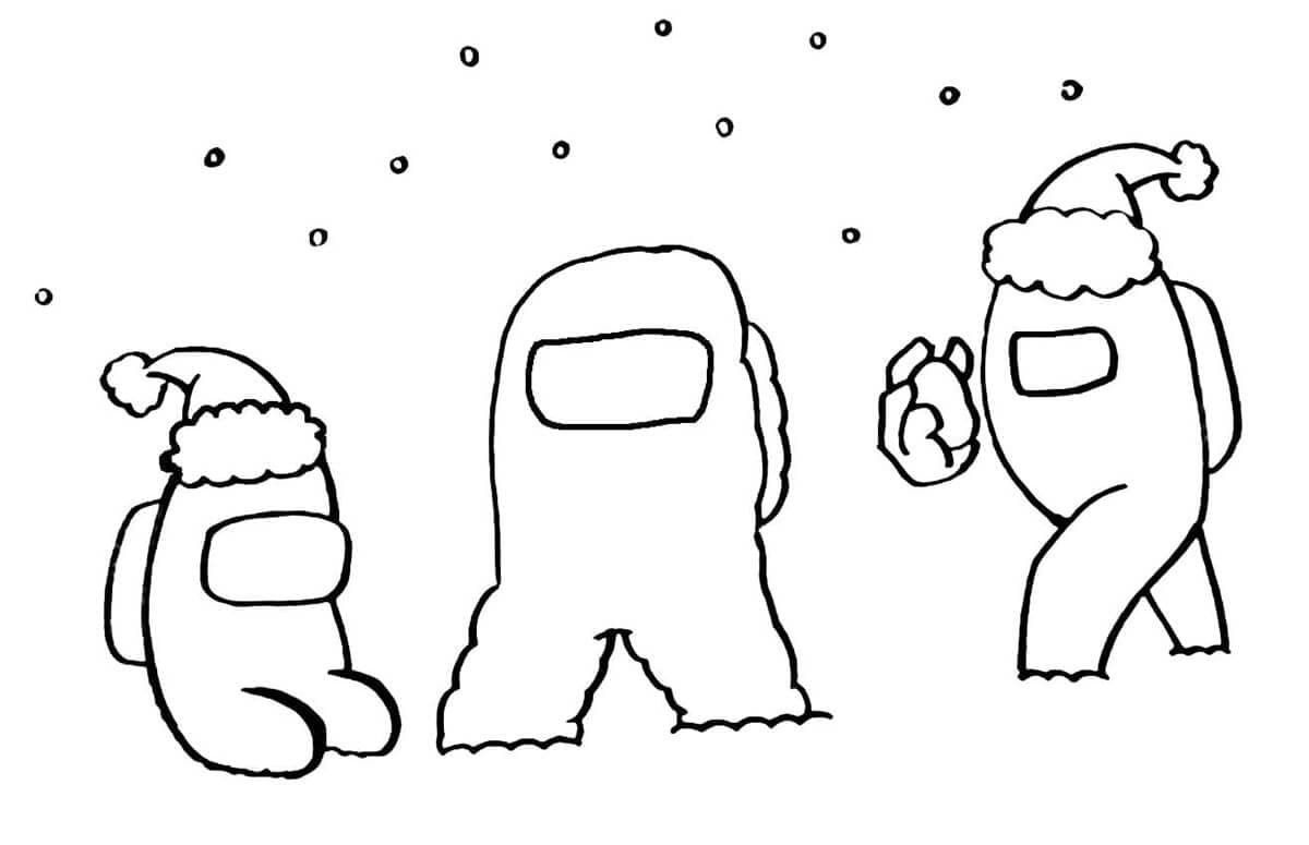 Among Us Santa Claus Coloring Game Among Us Santa Claus