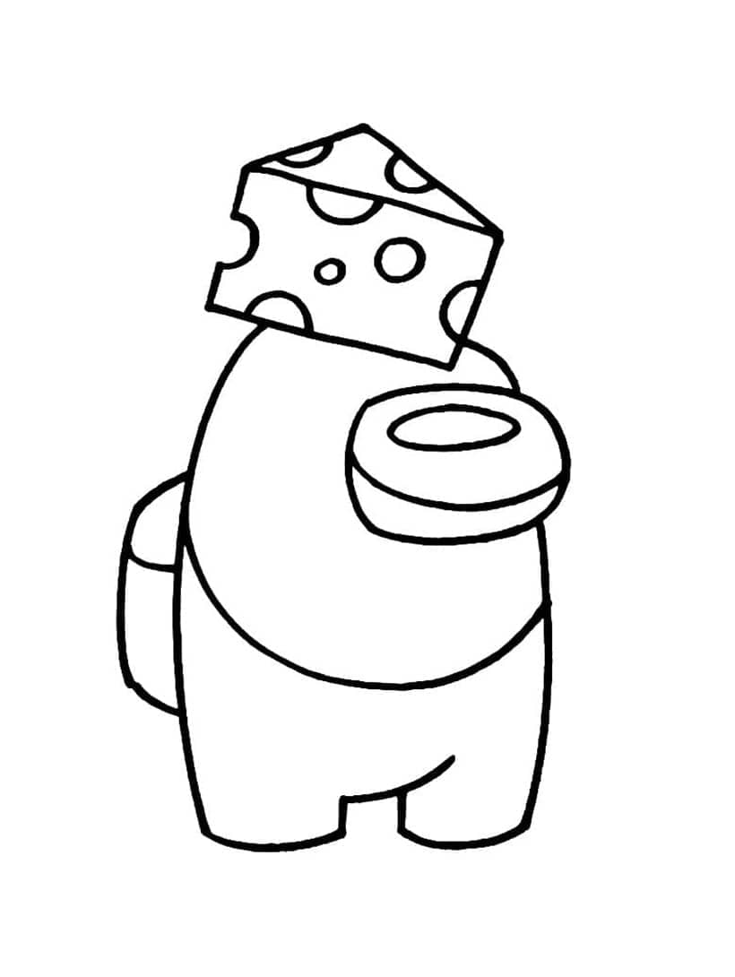 Among Us with Cheese Coloring Game Among Us with Cheese