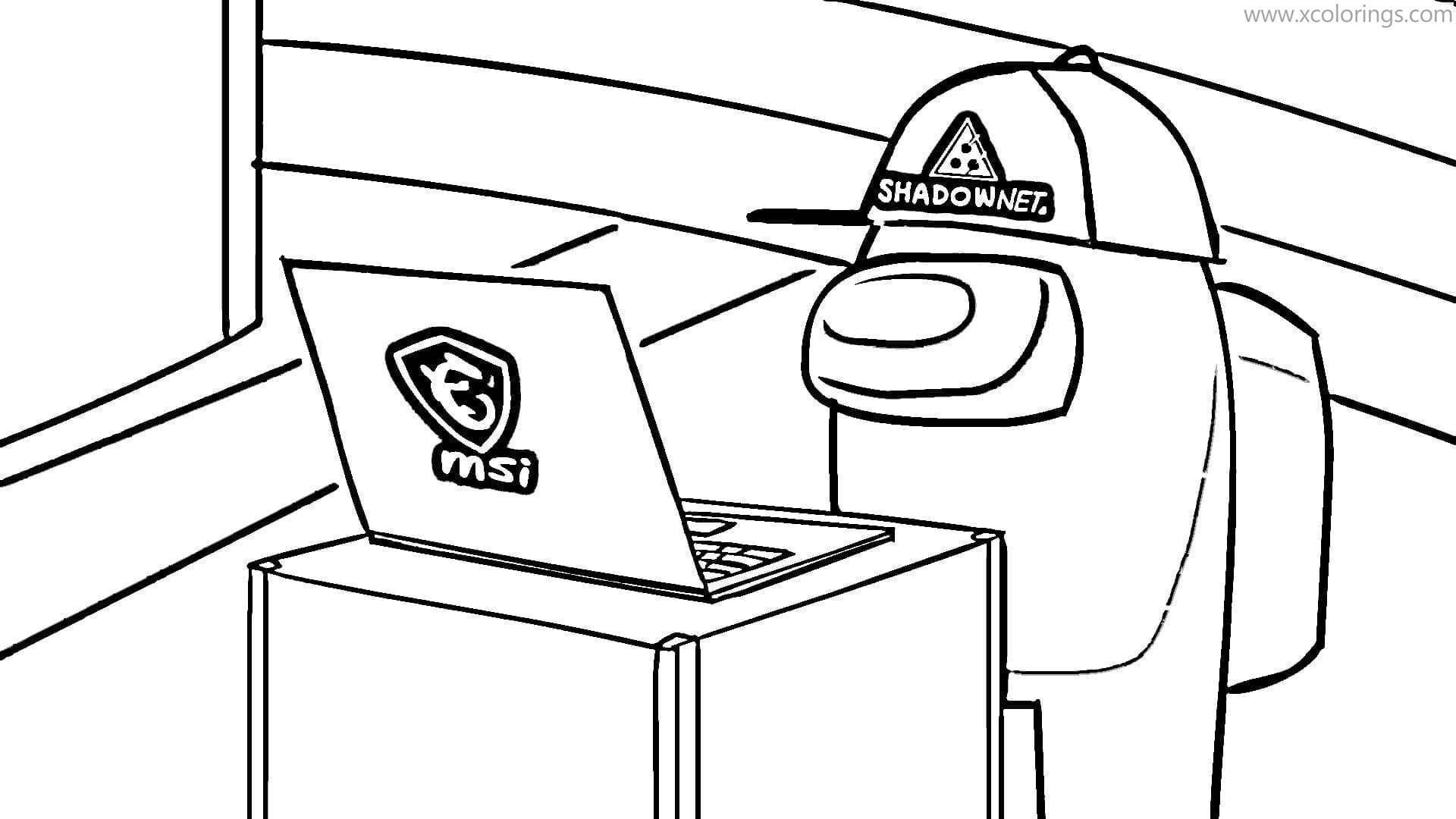 Among Us Work with Laptop Coloring Game Among Us Work with Laptop