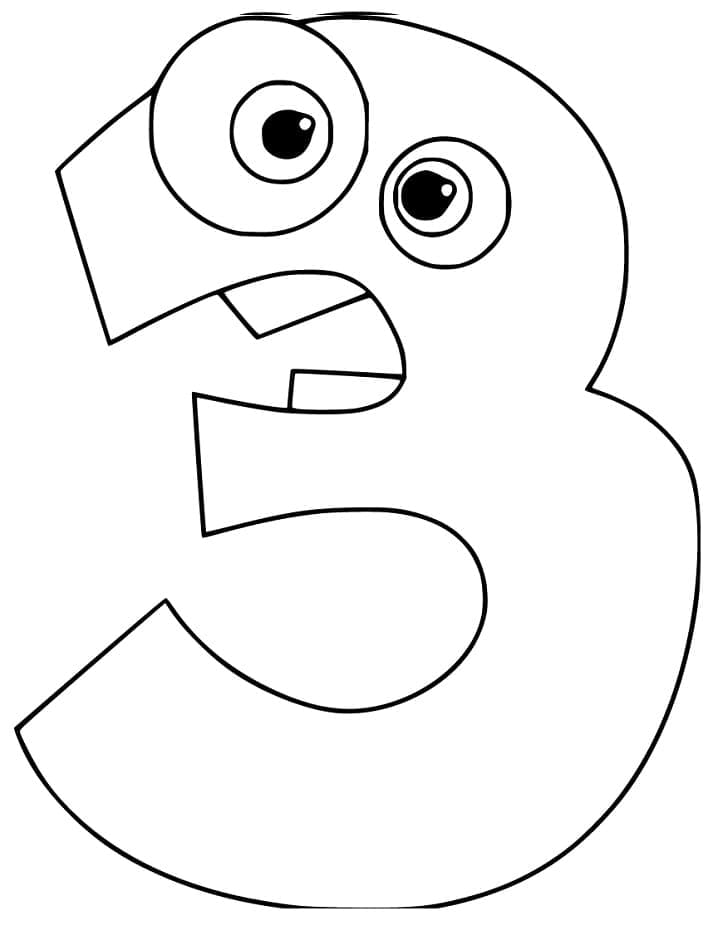 Animated Number 3 Coloring Game Animated Number 3