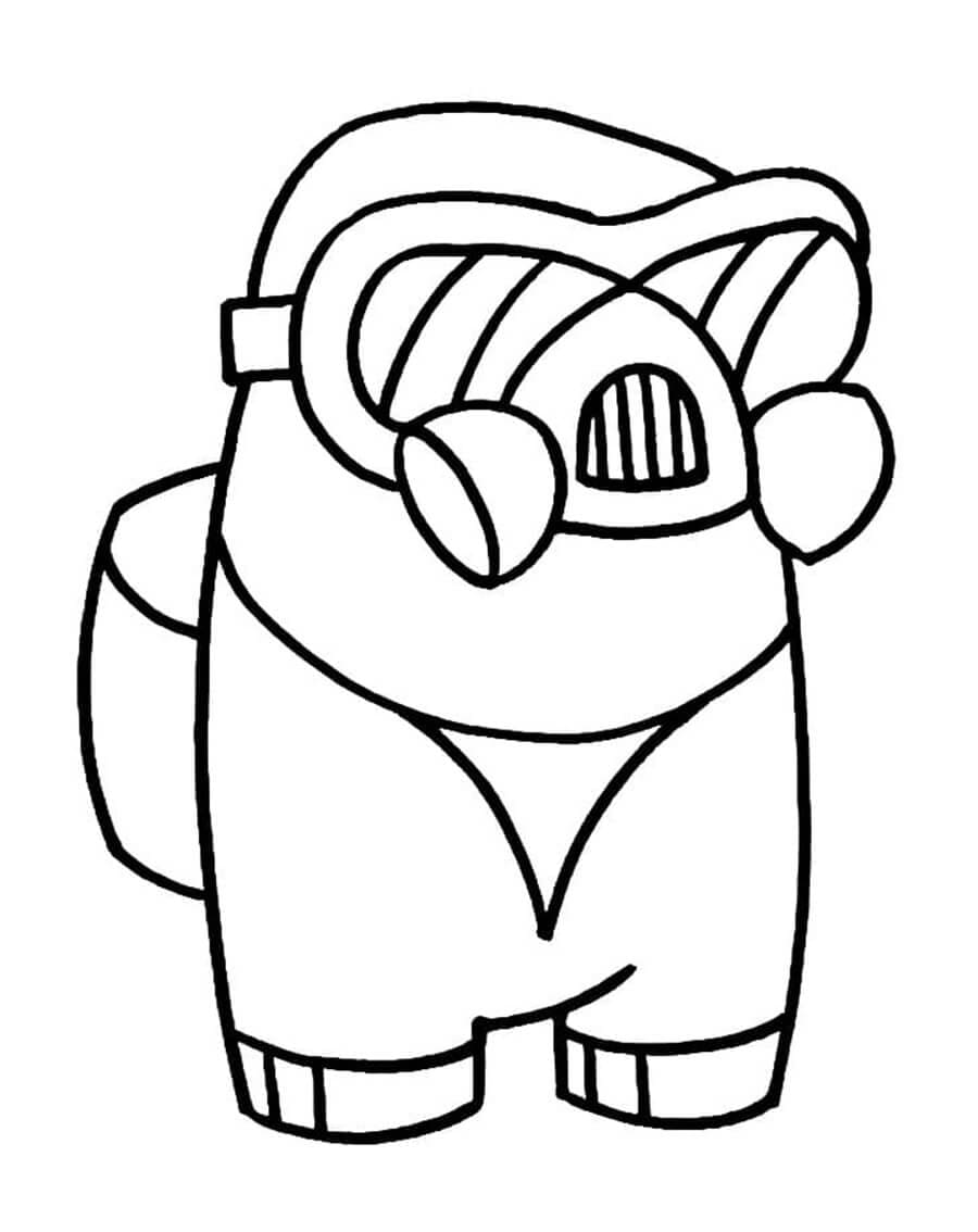 Astronaut with Gas Mask Coloring Game Astronaut with Gas Mask