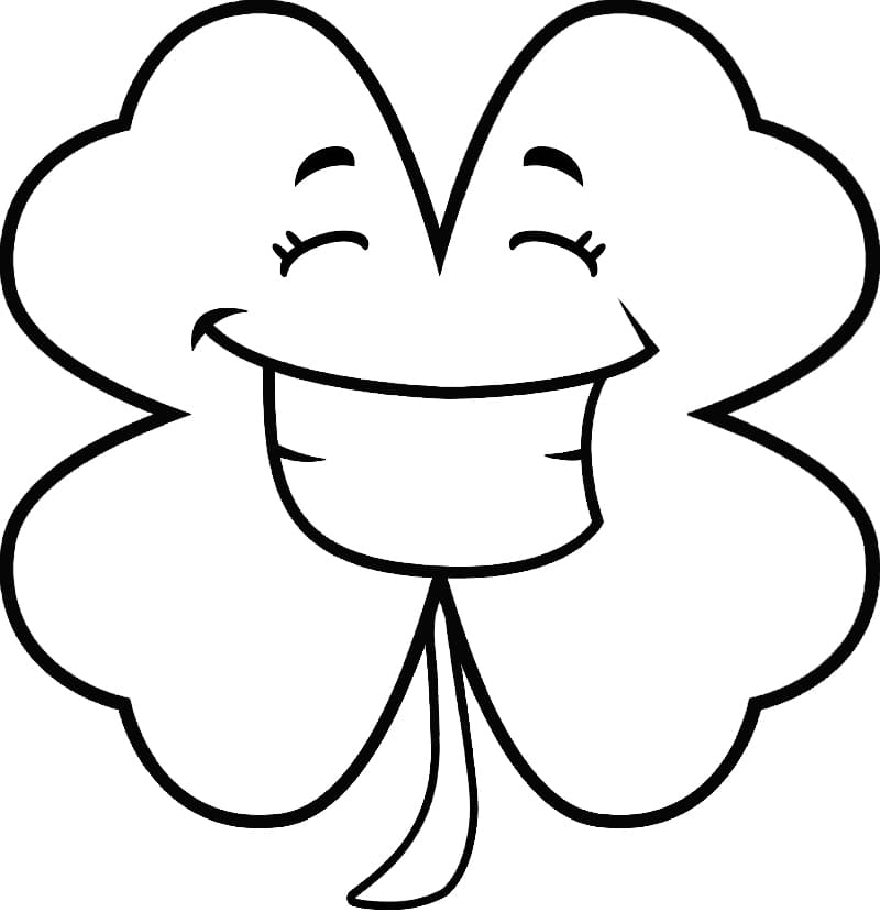 Cartoon Four Leaf Clover Coloring Game Cartoon Four Leaf Clover