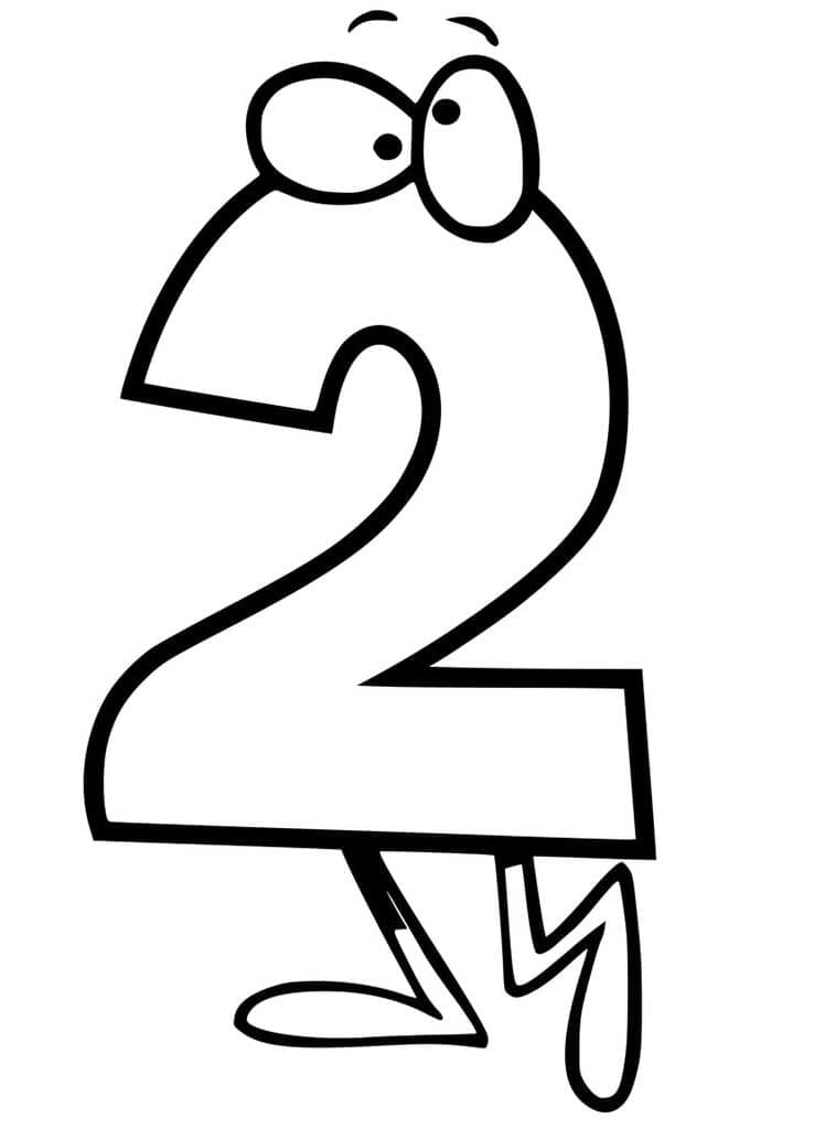 Cartoon Number 2 Coloring Game Cartoon Number 2