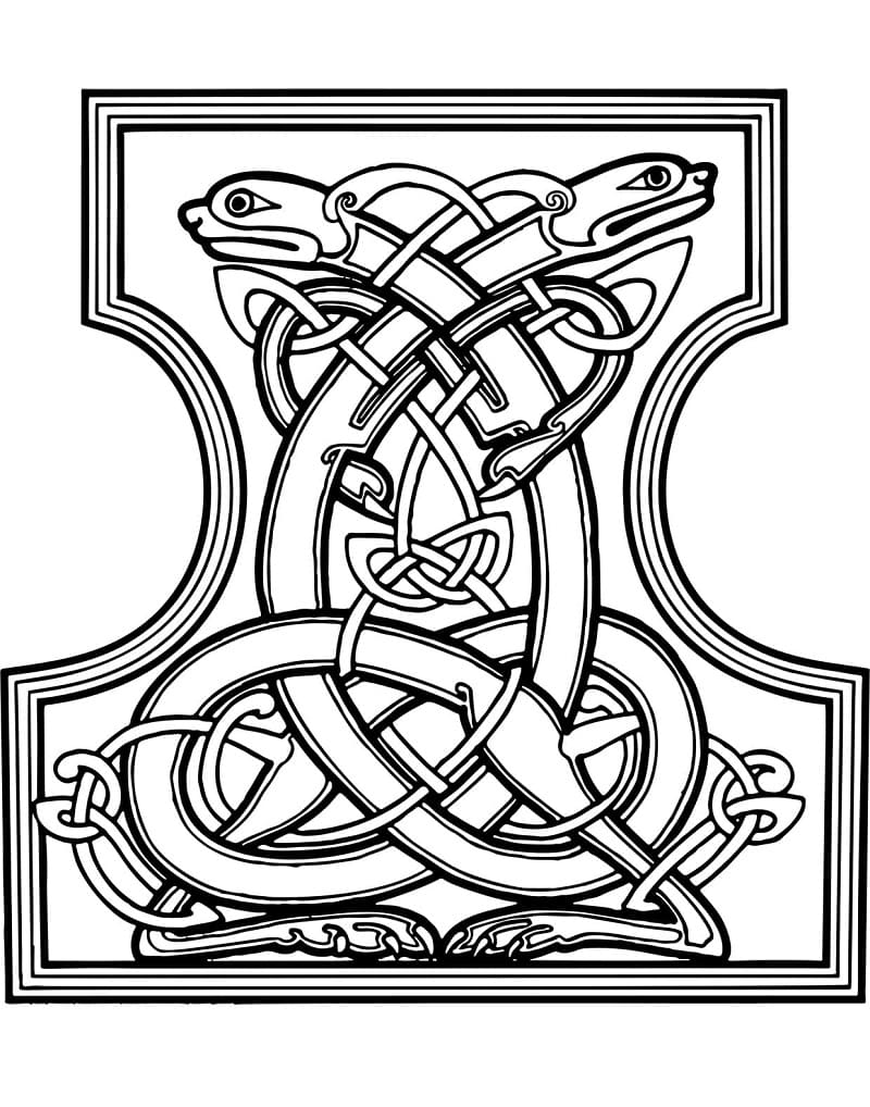 Celtic Letter I Dogs Design