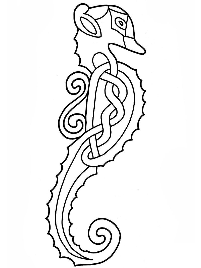 Celtic Seahorse Design