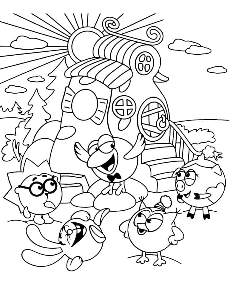 Characters from Kikoriki Coloring Game Characters from Kikoriki