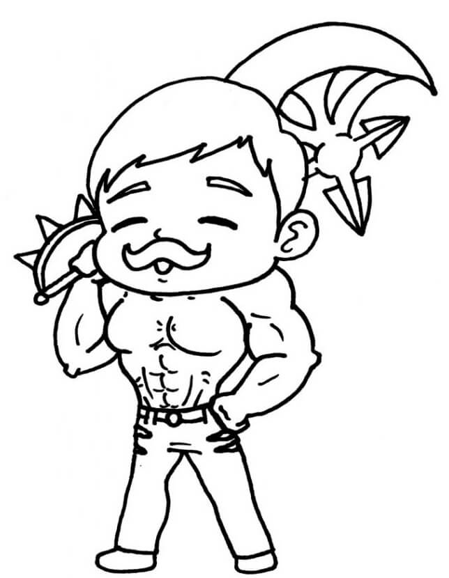 Chibi Escanor Coloring Game Chibi Escanor