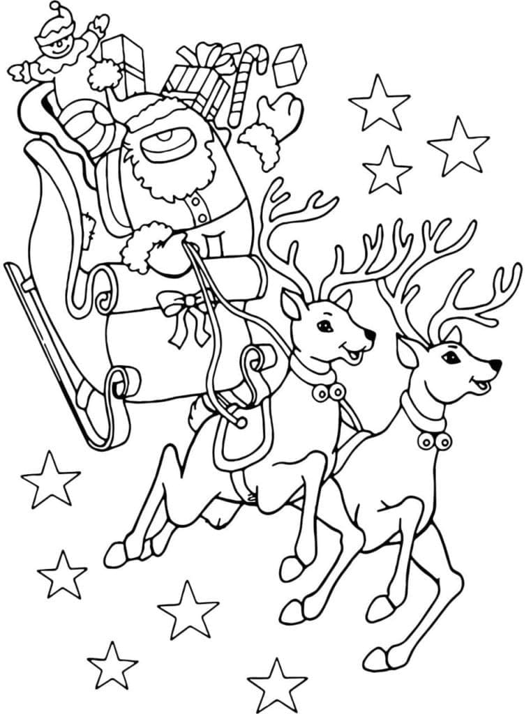 Christmas Among Us Coloring Game Christmas Among Us