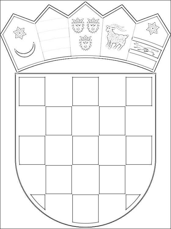 Coat of Arms of Croatia Coloring Game Coat of Arms of Croatia
