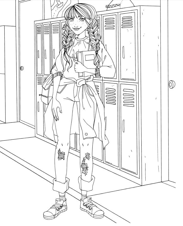 College Girl Coloring Game College Girl