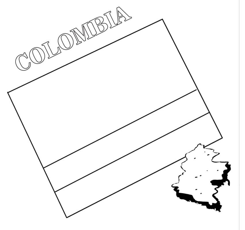 Colombia Flag and Map Coloring Game Colombia Flag and Map