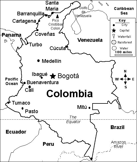 Colombia Map Coloring Game Colombia Map