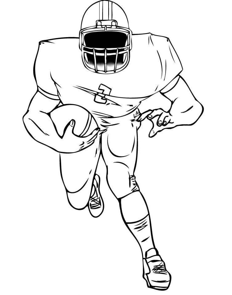 Cool Football Player Coloring Game Cool Football Player