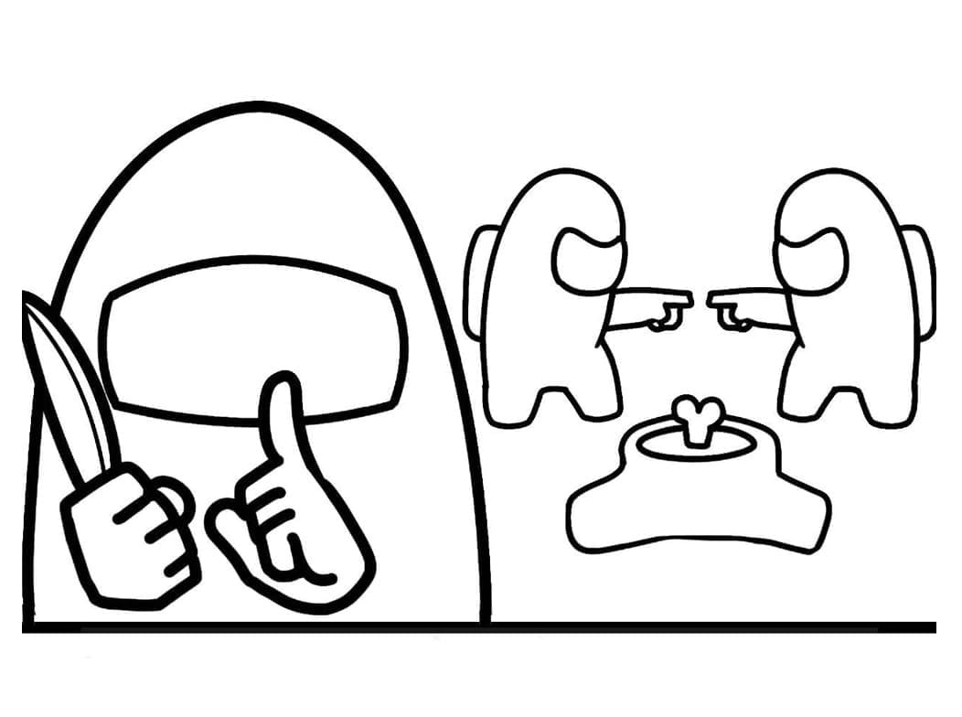 Crewmates, Body and Imposter Coloring Game Crewmates, Body and Imposter