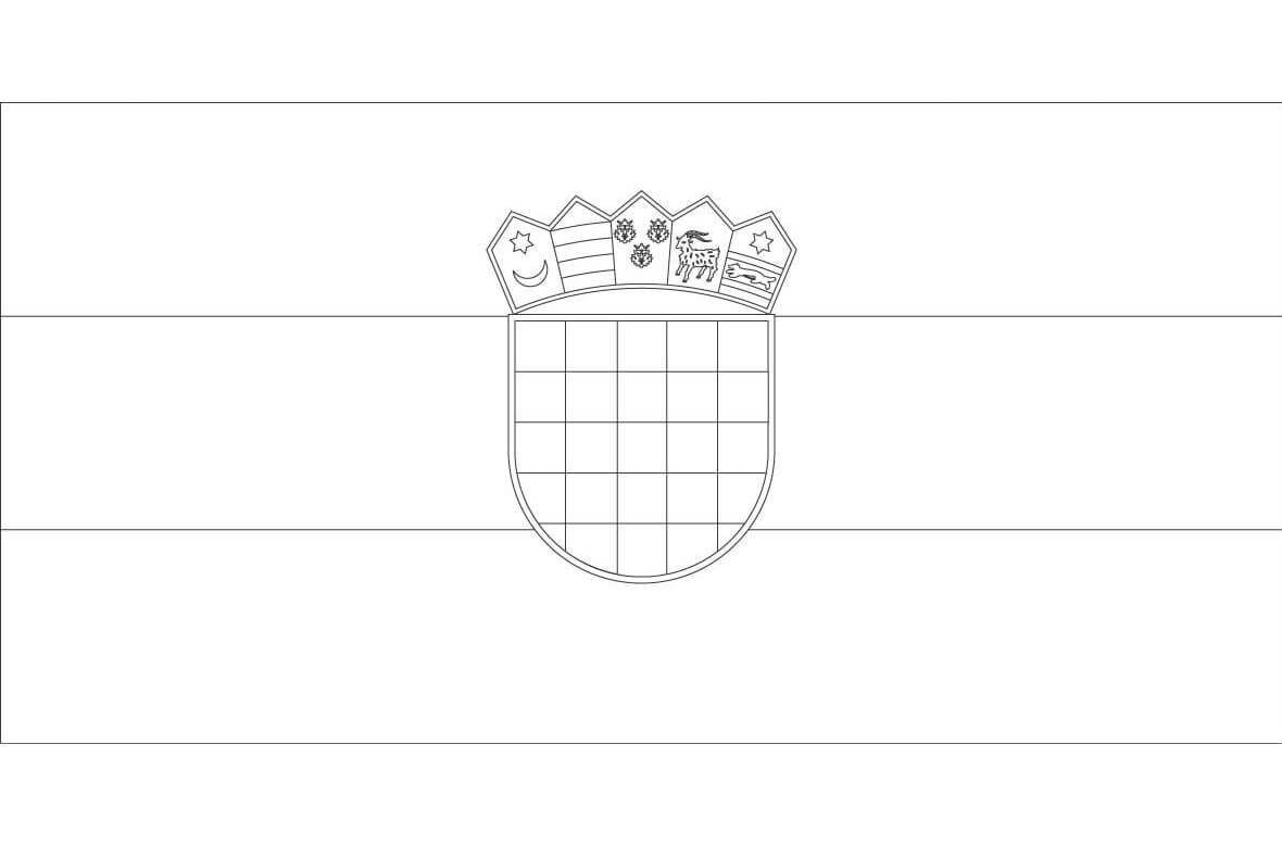 Croatia's Flag Coloring Game Croatia's Flag